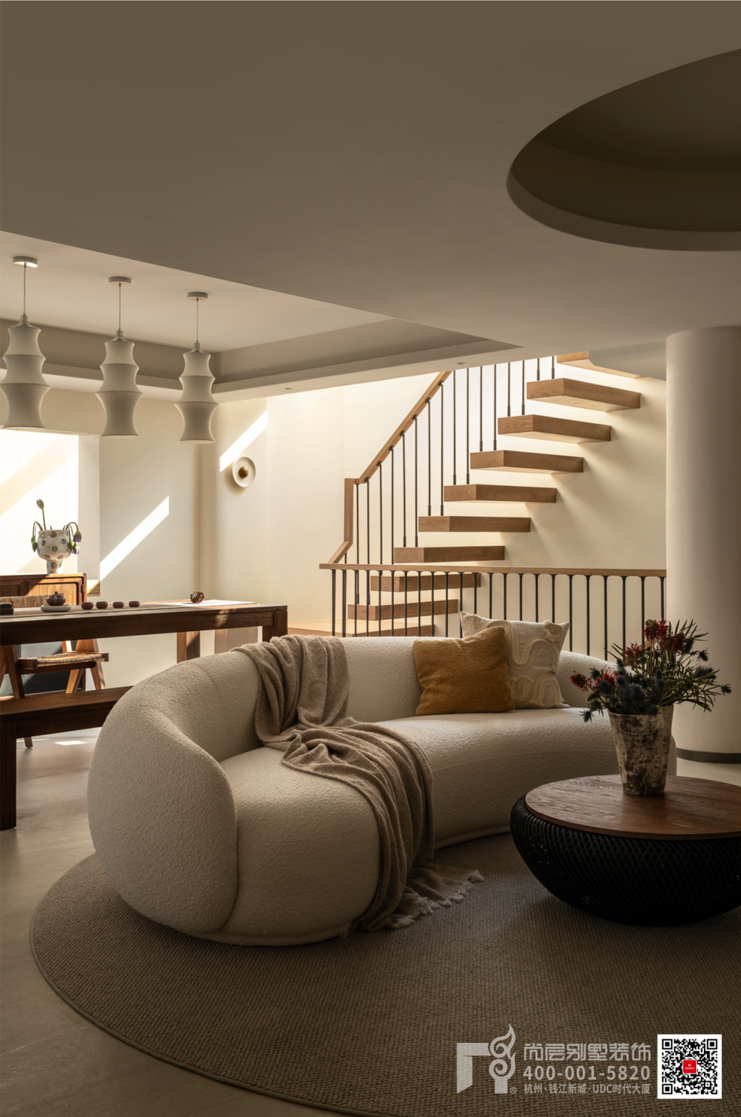 500㎡富春壹号院·木影流光·自然叙事的现代“剪影”别墅丨杭州尚层装饰-75