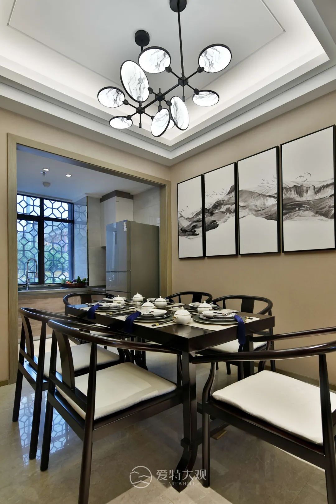 中式样板房实景丨墨韵书香，一个能容纳思想的家！-16