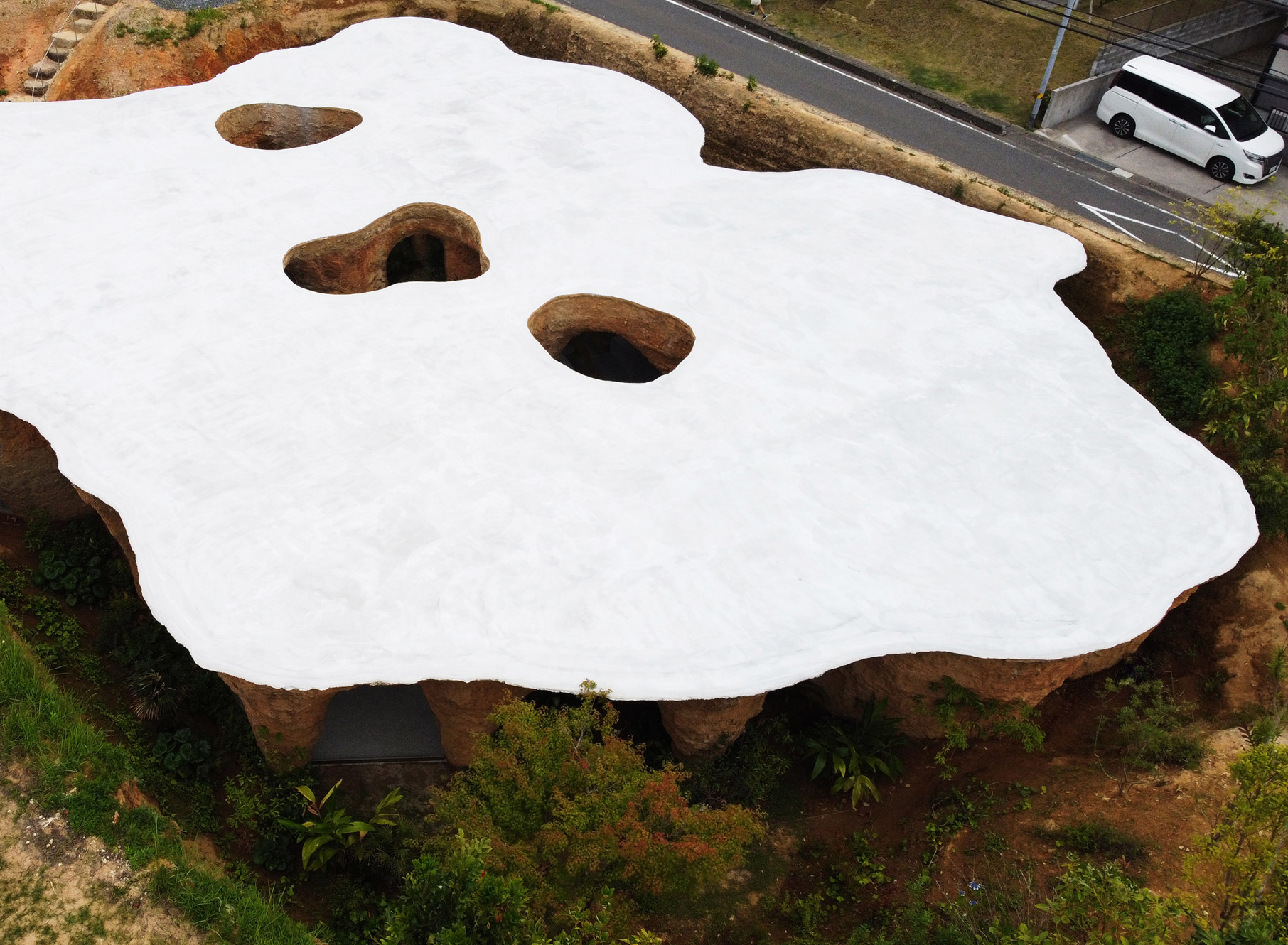 日本地下覆泥住宅与餐厅综合体丨Junya Ishigami + Associates-3