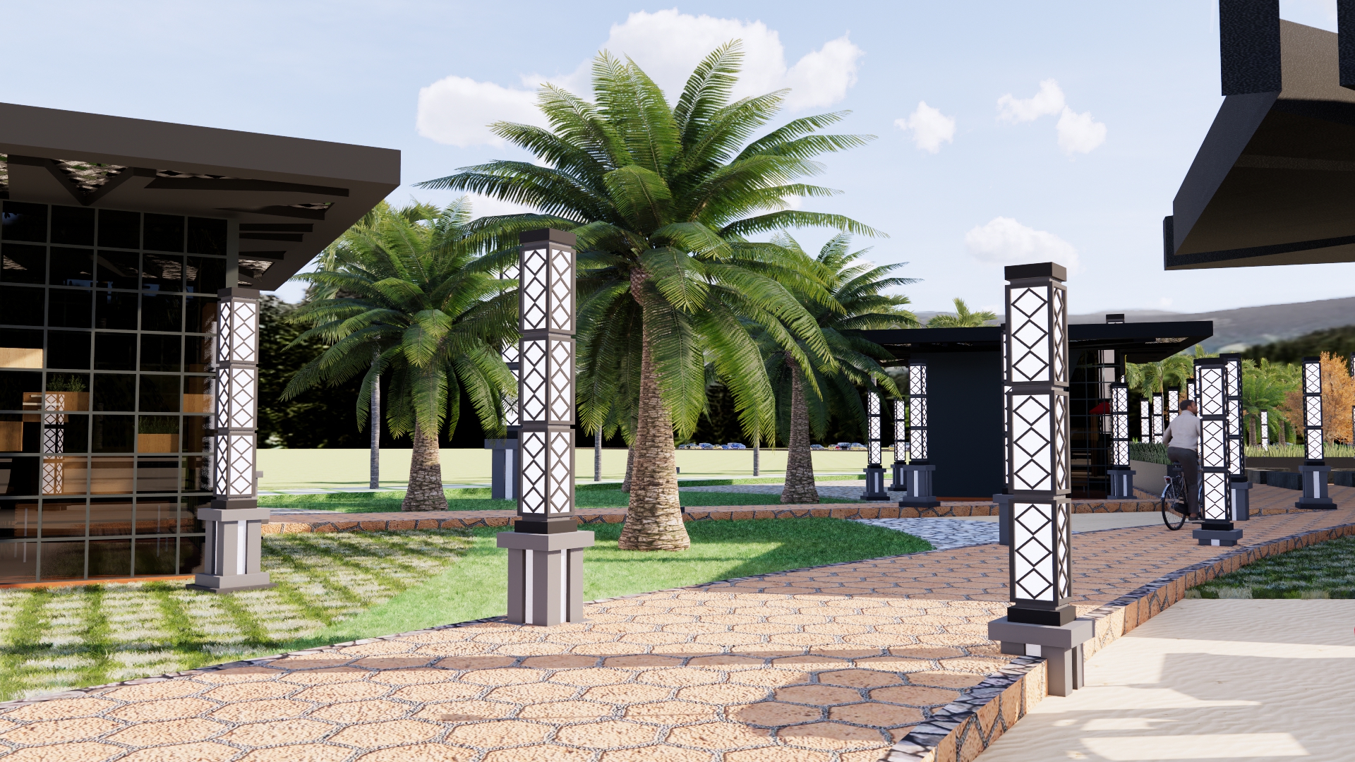 تصميم لمنتزه به العديد من الكافيهات والمطاعم في عمان-23