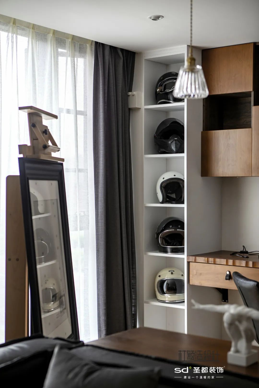 机车控的秘密基地 | 极简复古的 120㎡浪漫空间-39