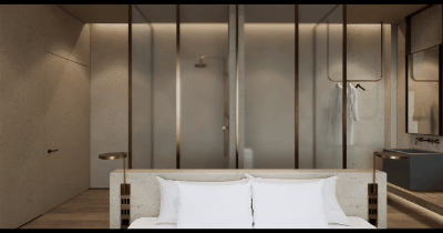 简约侘寂风酒店设计——AD国际岸狄建筑-7