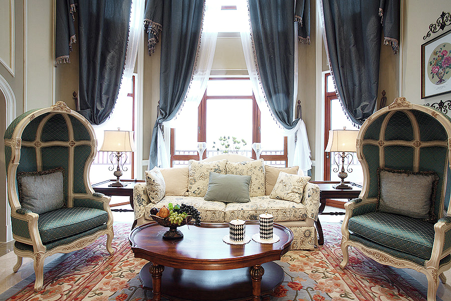 法式简约家装别墅样板房-2-11