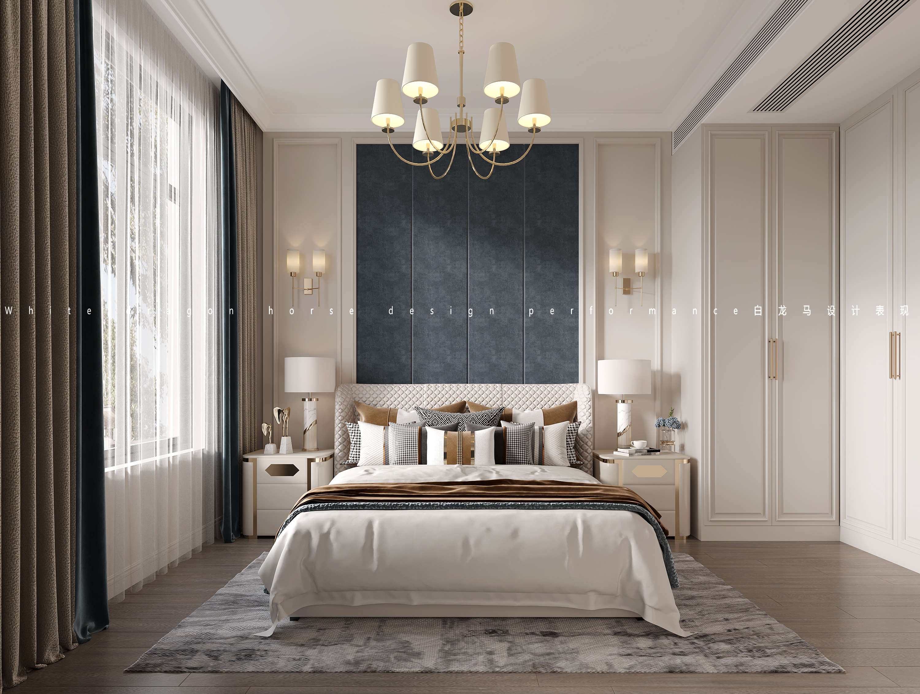 奶油风别墅——白龙马效果图-5