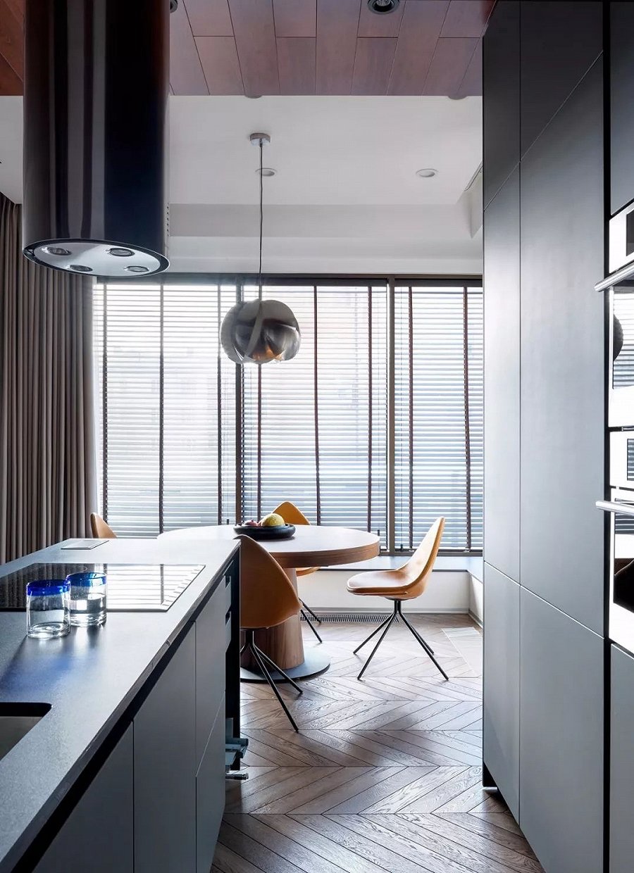 莫斯科现代风公寓设计，刚柔并重的艺术宅邸-5