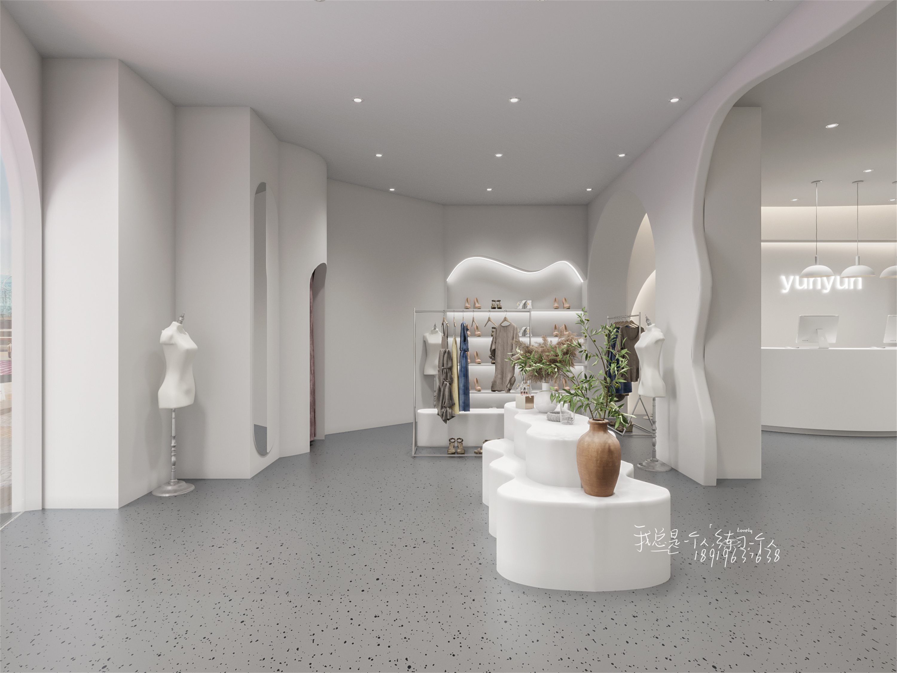 极简现代服装店设计-10