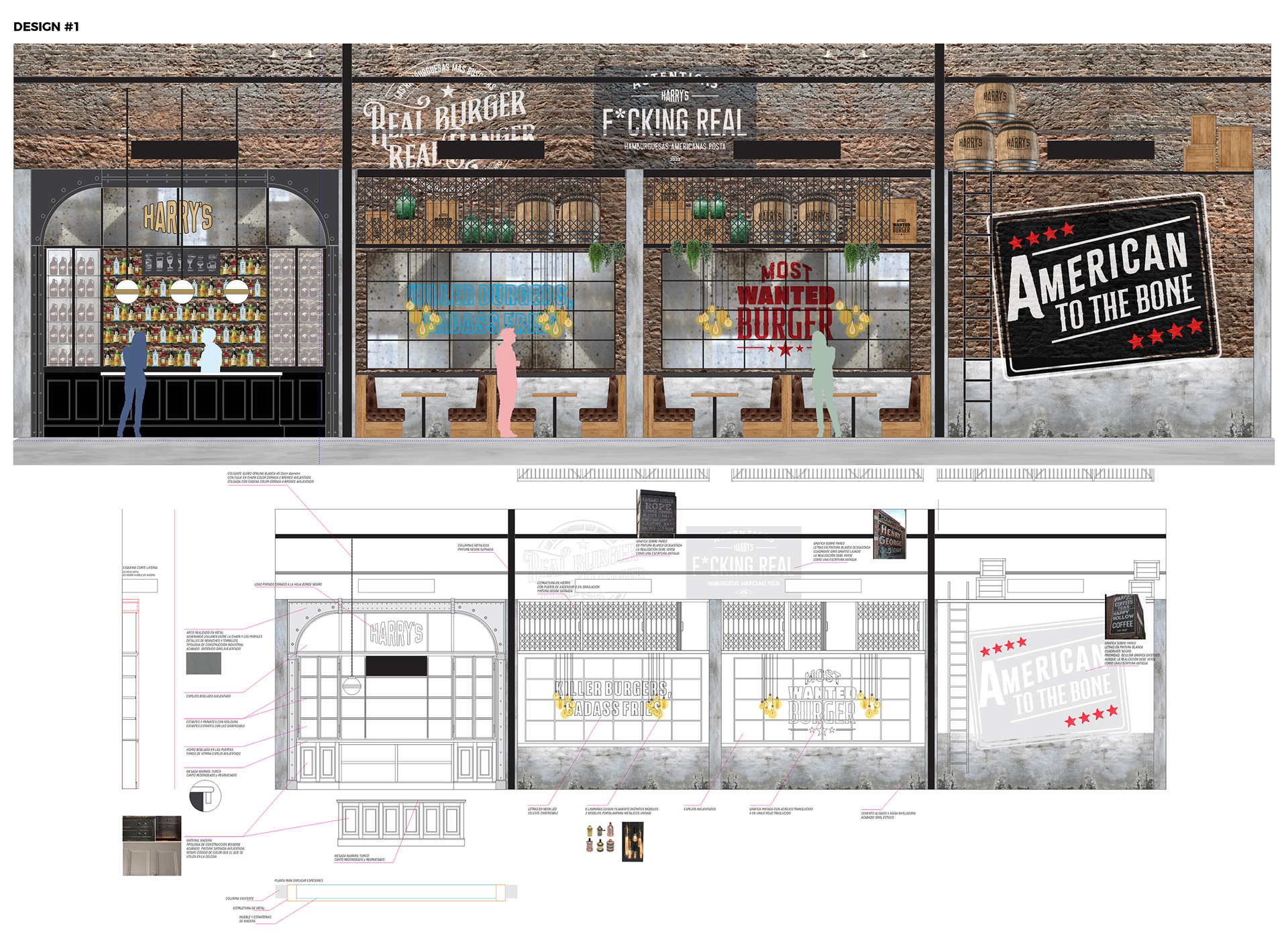 HARRY'S BURGERS 室内及商业店面设计丨阿根廷布宜诺斯艾利斯丨@estudiocoresarquitectos-23