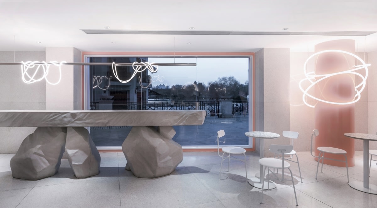 北京蓝色港湾生活方式购物中心的喜茶粉色店-13