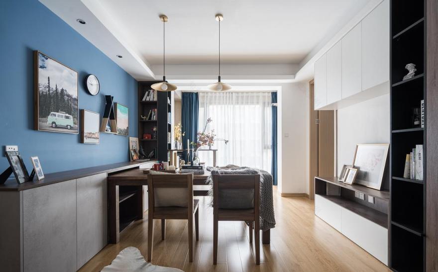 上海鸿鹄设计客餐厅一体超强储物设计丨中国上海-7