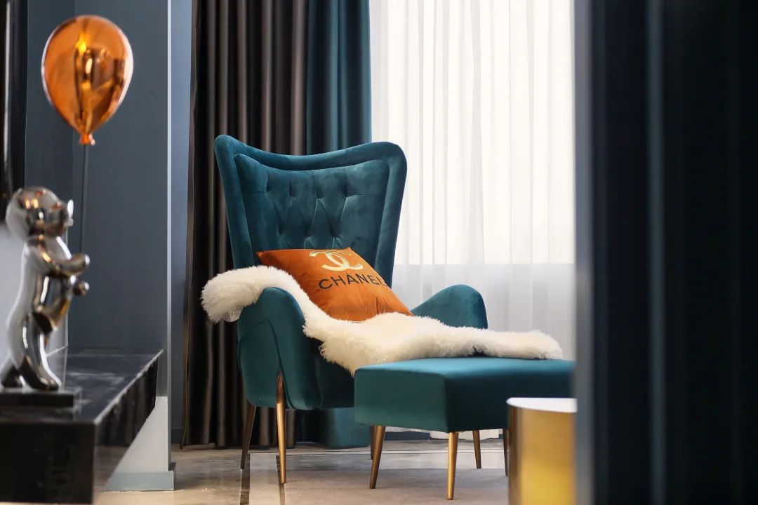 美式轻奢三室两厅丨锦华装饰-18