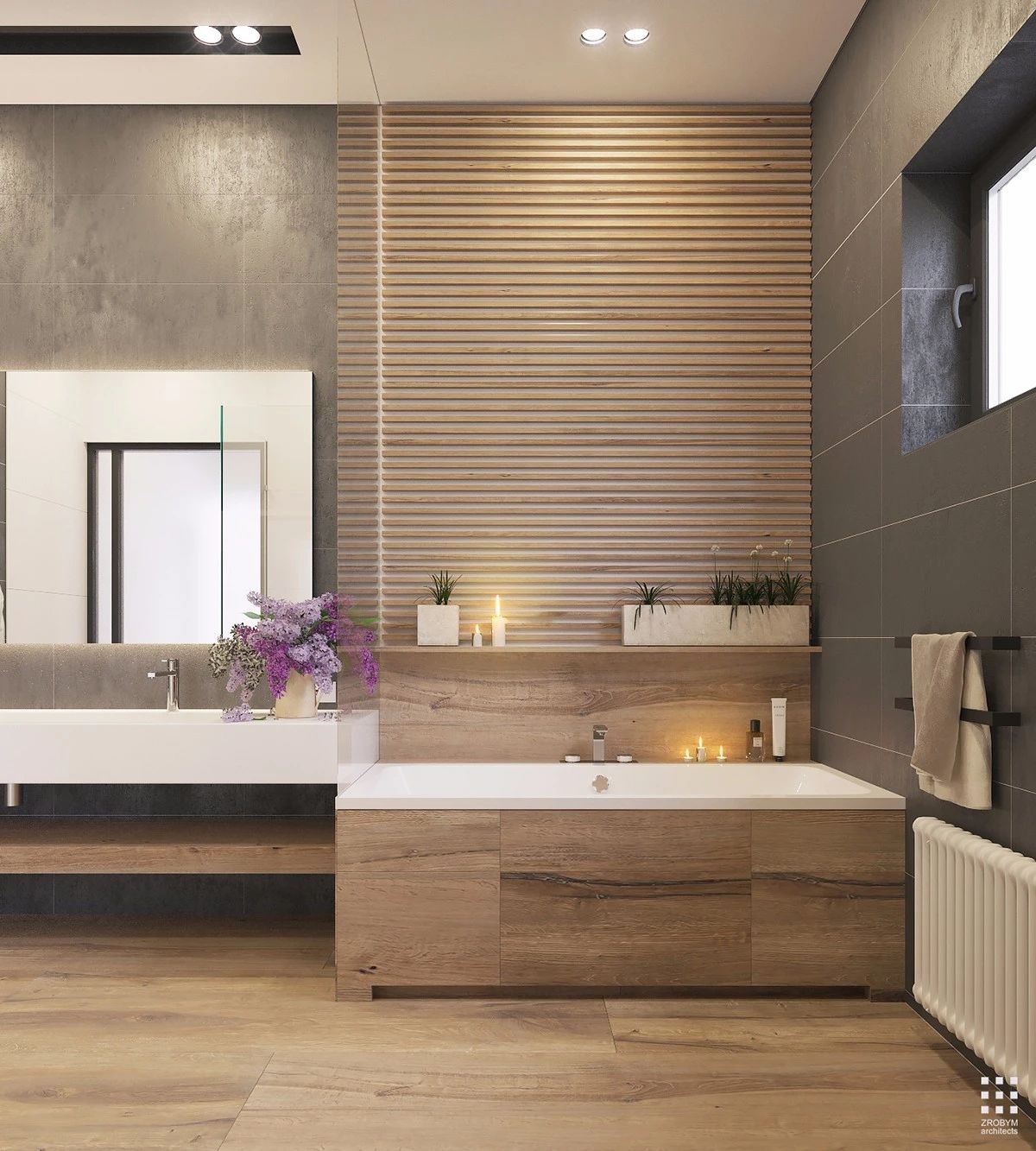 203m²丨水泥灰+木色-30