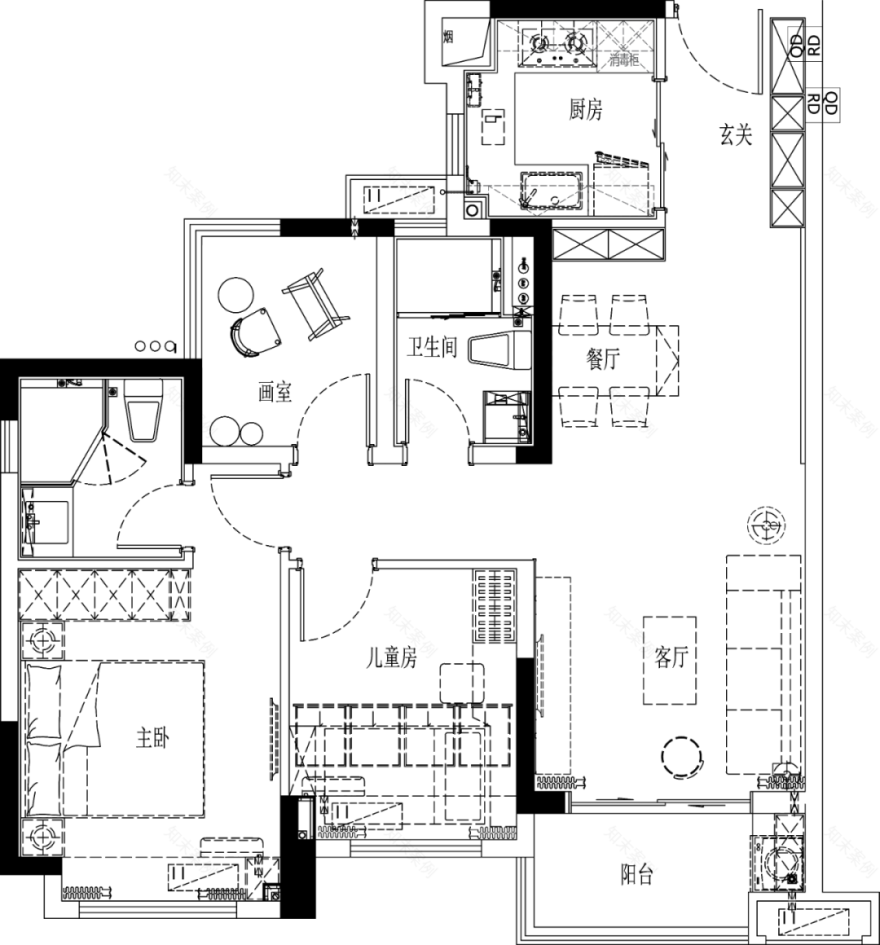 奥园中新城市天地样板间丨中国广州丨元禾大千(软装),深圳创库设计顾问有限公司(硬装)-16