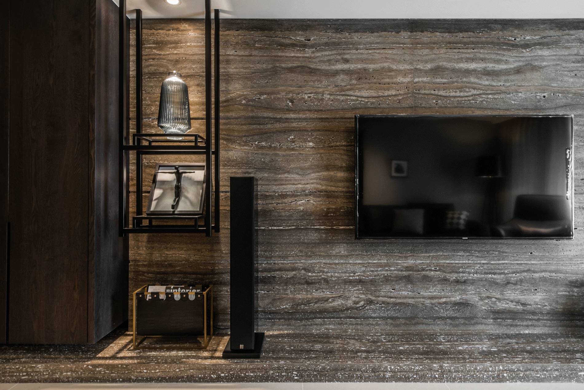 高级黑现代住宅的奢华神秘-8