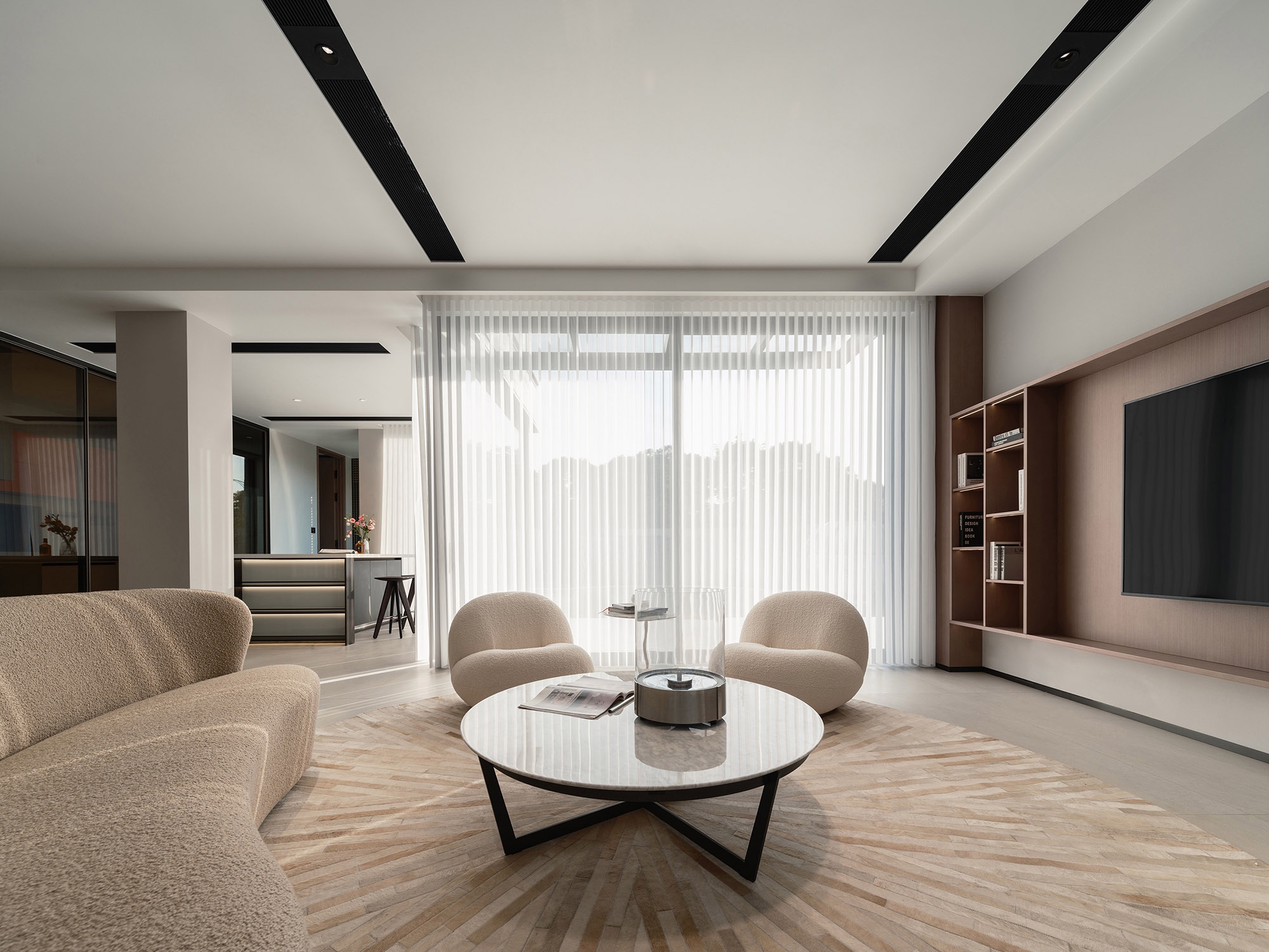 乾园空间设计 | 光影交织的现代简约之美-3
