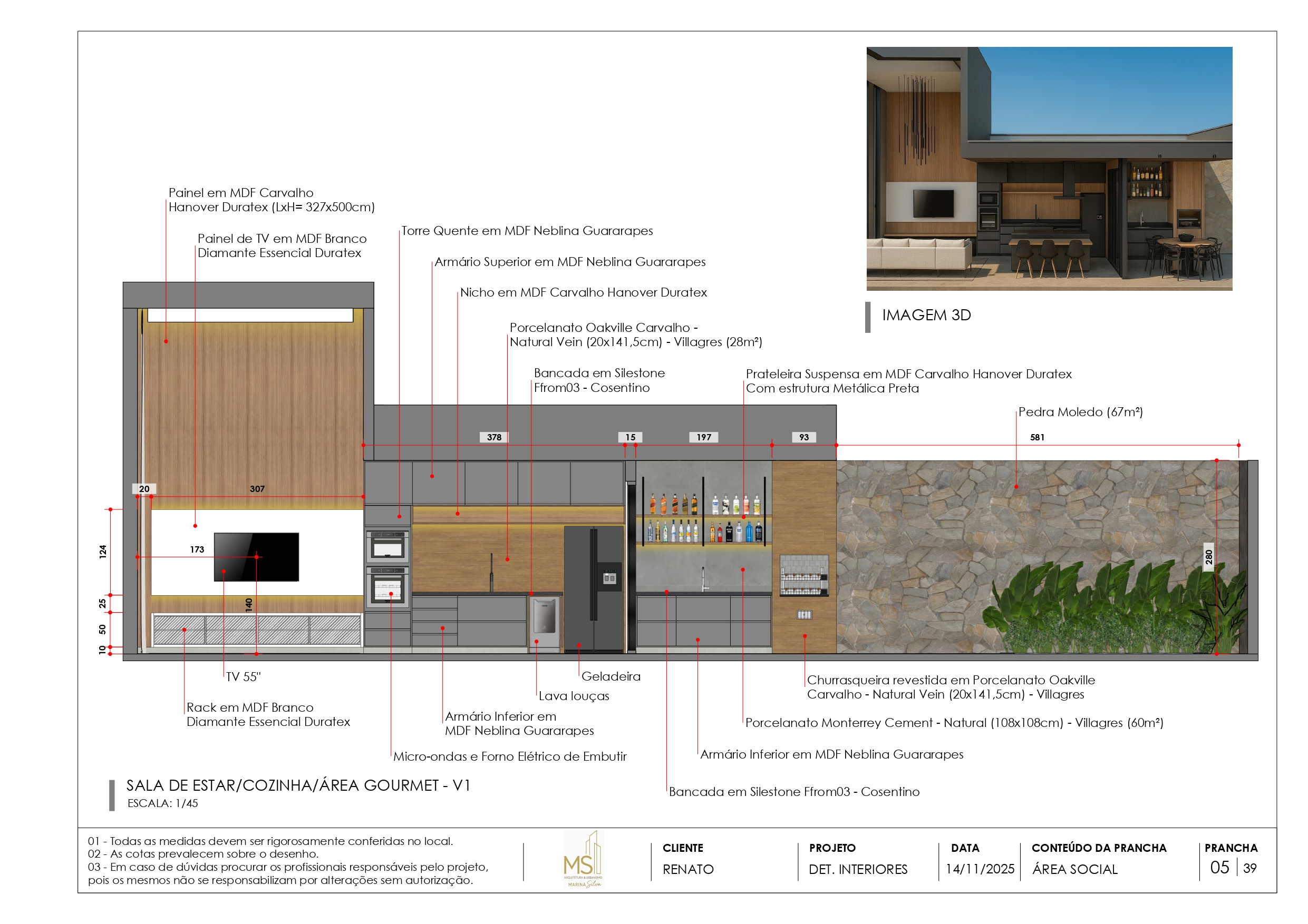 DETALHAMENTO DE INTERIORES CASA R-4