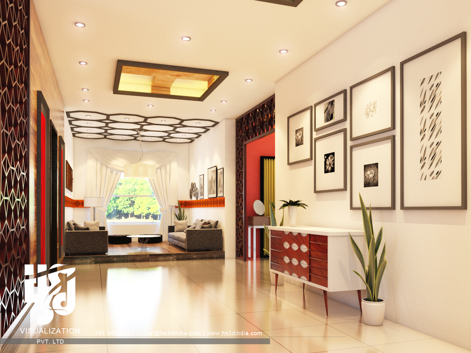 印度 HS3D 打造惊艳住宅室内渲染-77