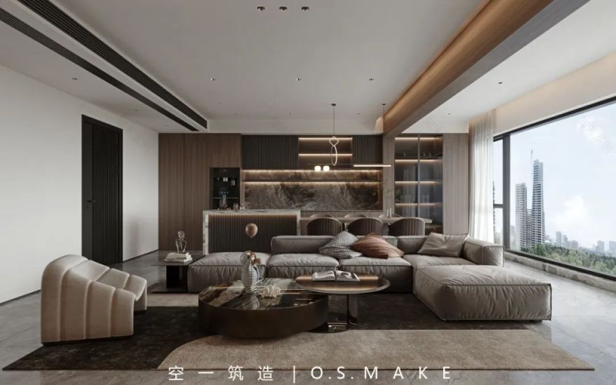 意式极简,壹号院的沉郁魅力丨中国重庆丨空一筑造|O.S.MAKE-90