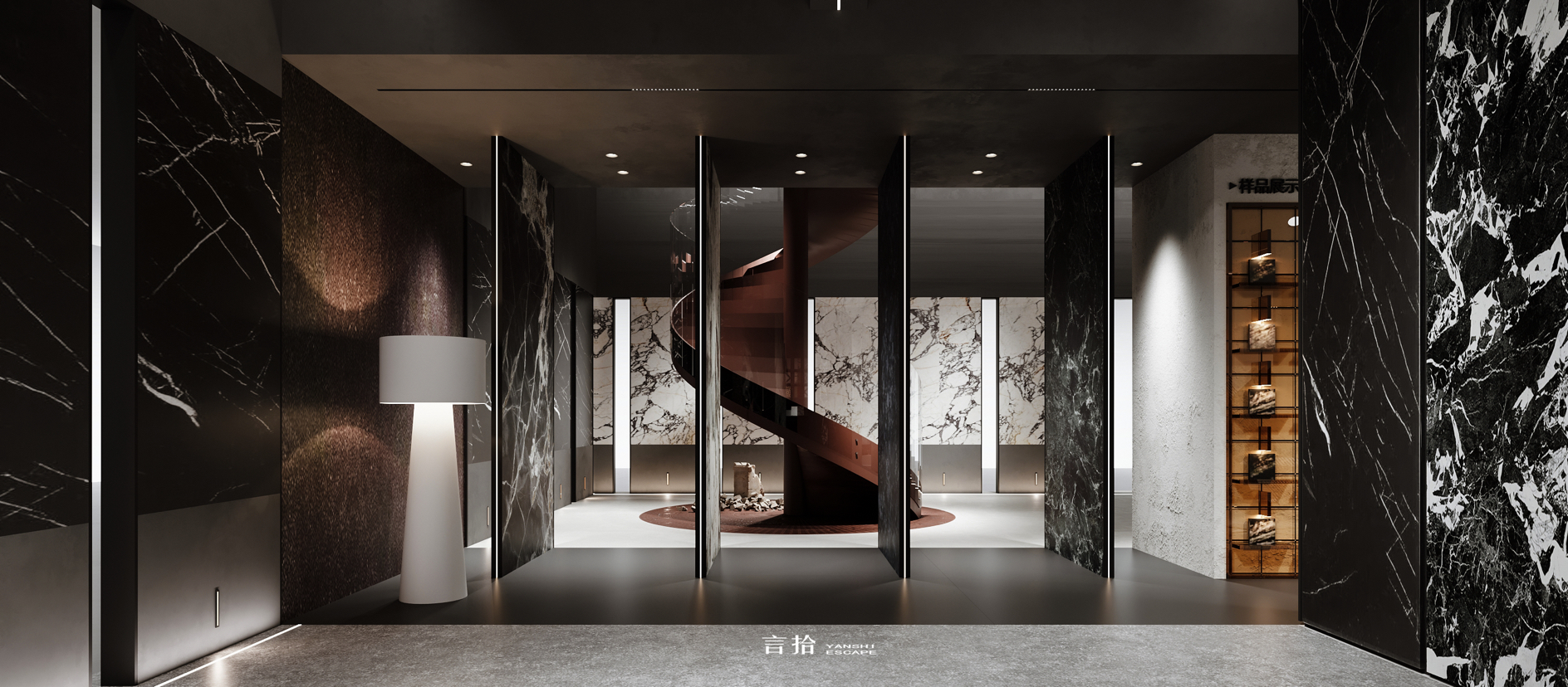 兰博基尼岩板展厅渲染-17