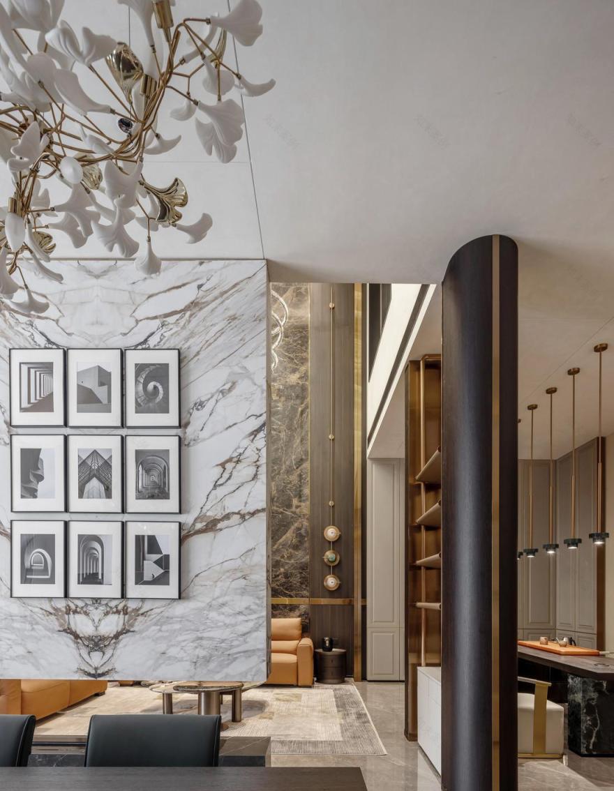 688㎡轻奢别墅,舒适高级的松弛感!-4