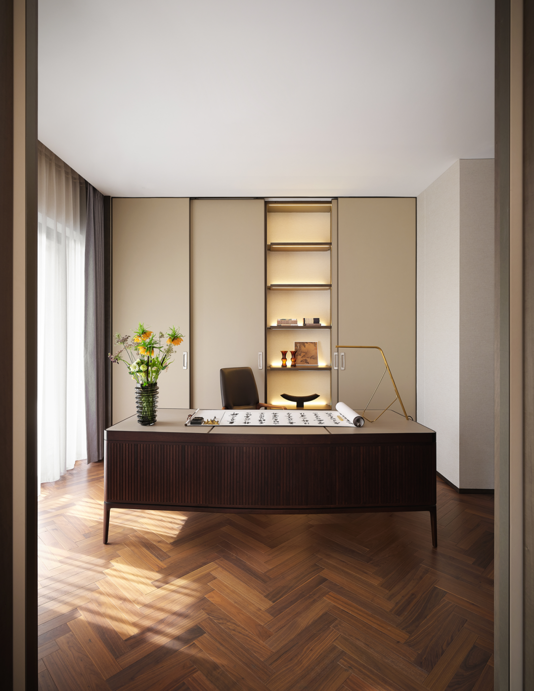 银杏汇湘湖天境 新中式挑空别墅丨中国杭州丨H.N.LIN空间美学馆-117