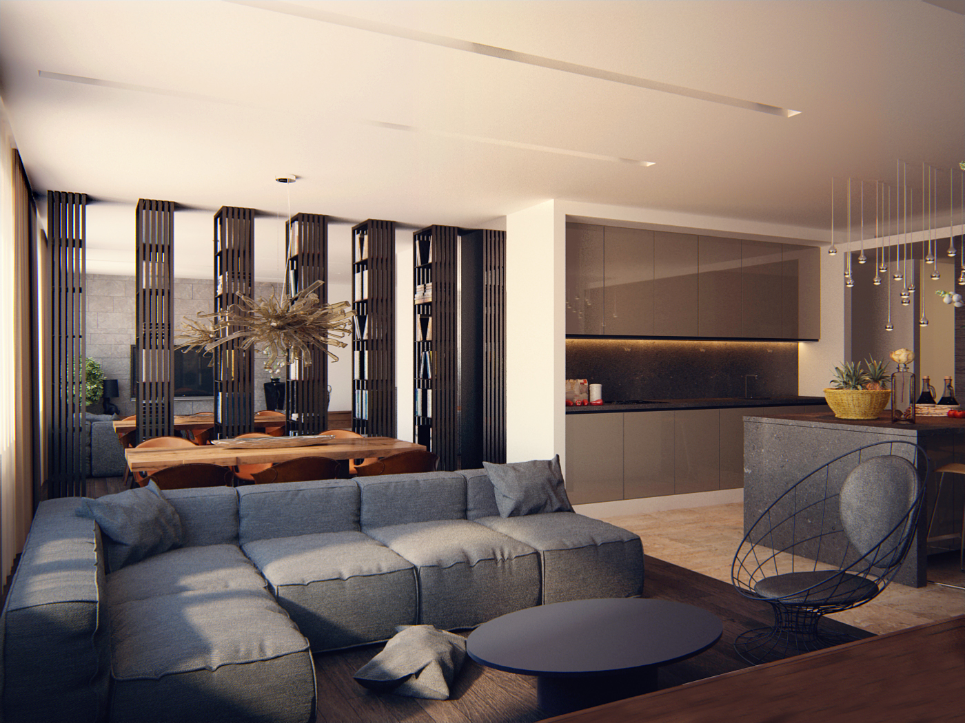 The interior of the apartment is 150 m  in residential complex Grand Park Alexandra Fedorova-3