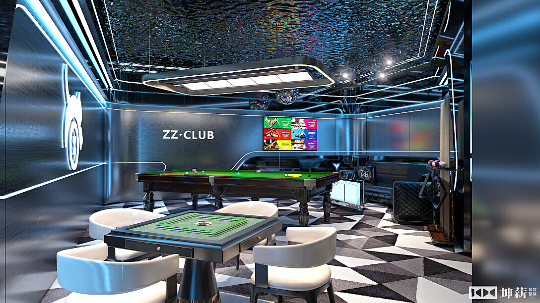 ZZ CLUB 台球室丨中国北京丨坤薪整装-30