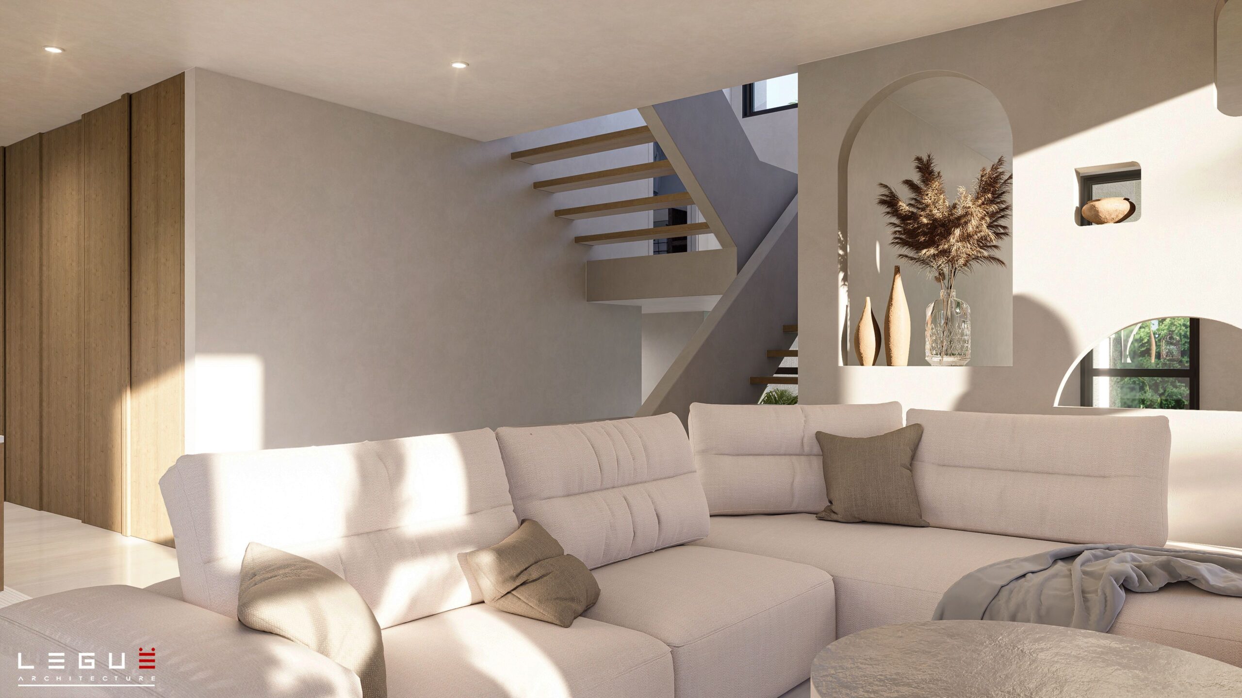 房屋平面图 Ë·242

注：这里Ë·242可能是特定编号之类的内容，由于不清楚其确切含义，保留原样如果有更多背景信息，可进一步完善翻译 丨Leguë Architecture-24