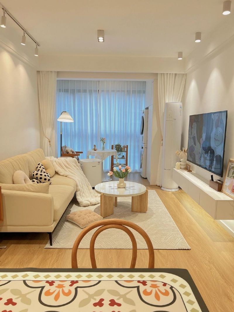 依云小镇142平奶油风，灰蓝乳胶漆打造明亮温馨空间-5