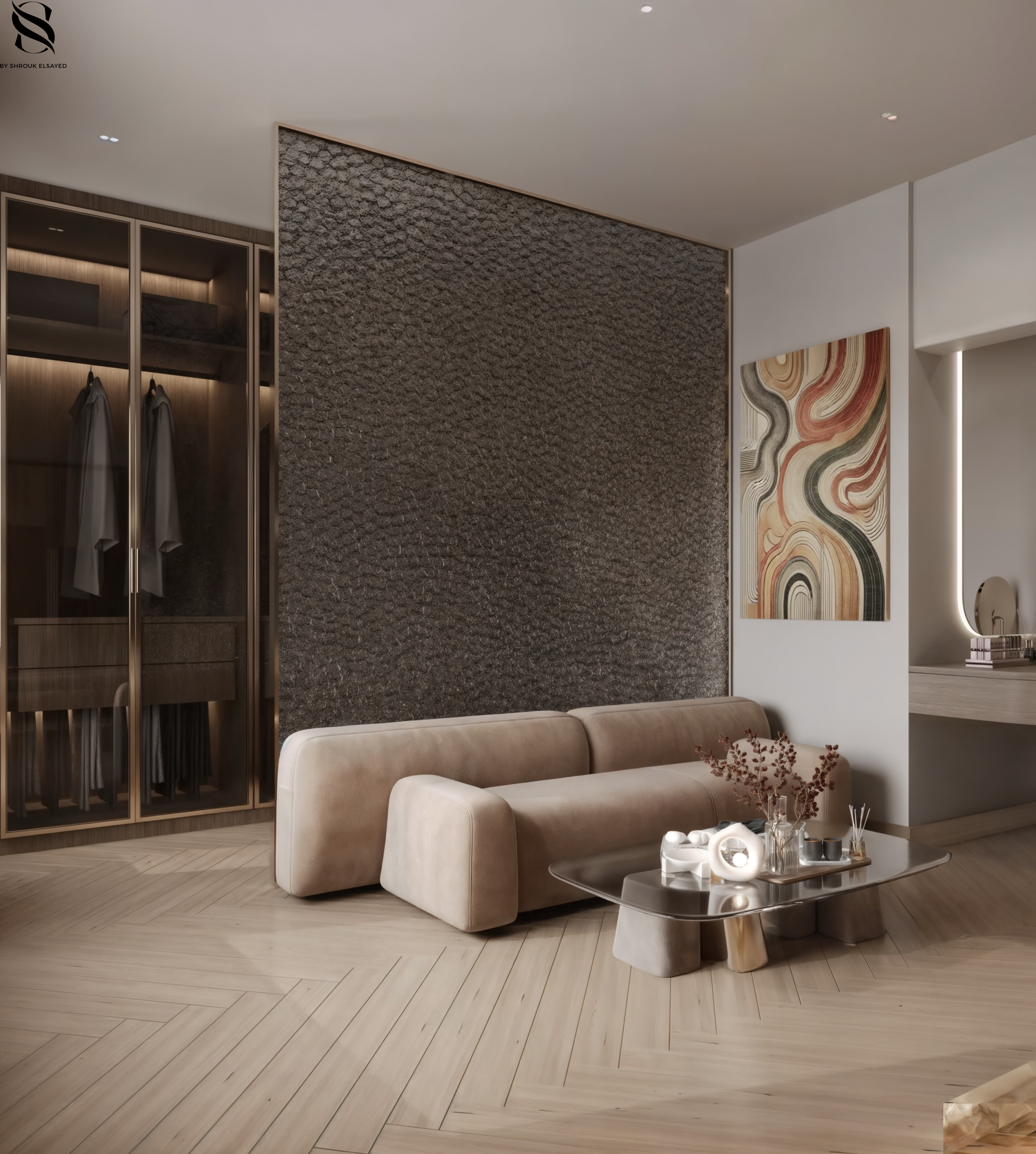 主卧室设计项目丨Shrouk Elsayed-9