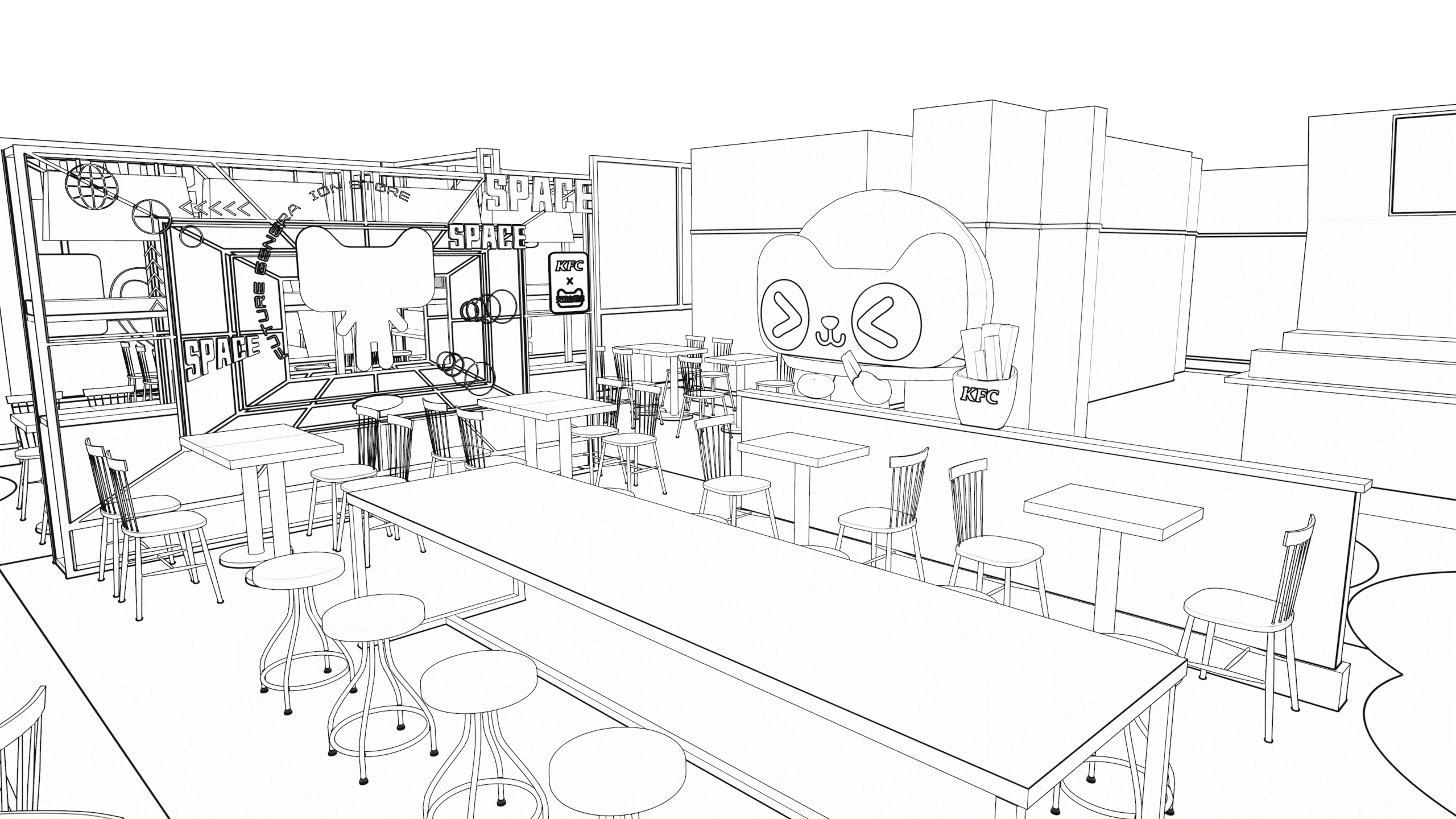 全国首家肯德基未来次元店，太空主题酷炫呈现-9