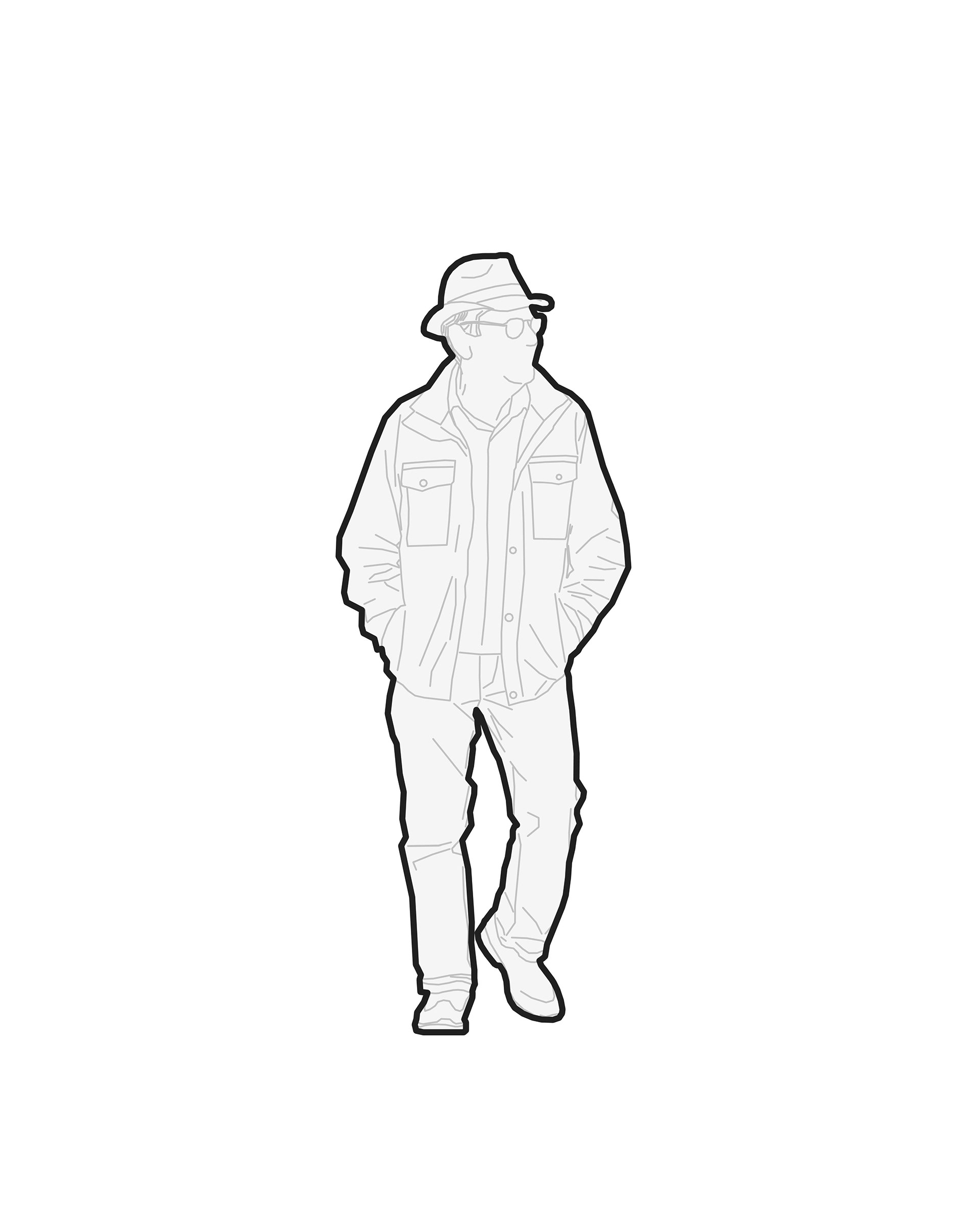 Revit人物轮廓族集-12