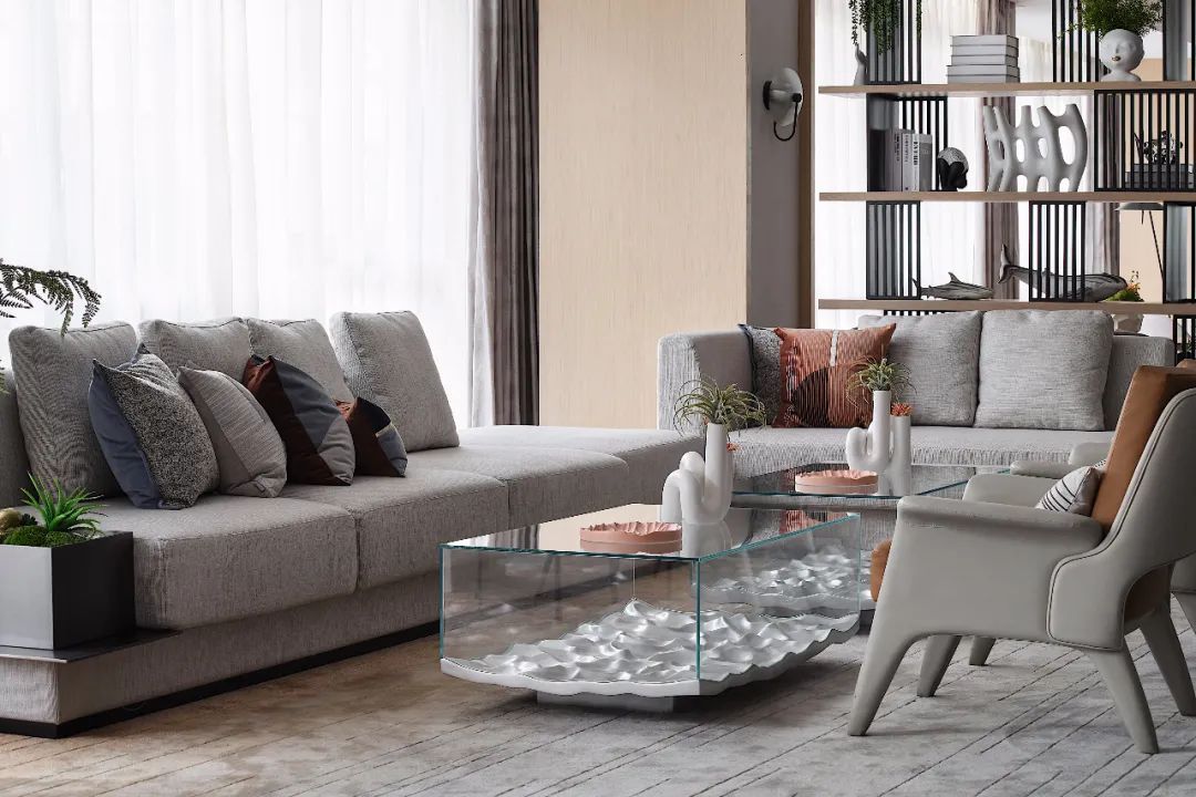 昆明天誉城售楼处与样板房 | 现代简约与爱马仕橙的碰撞-23