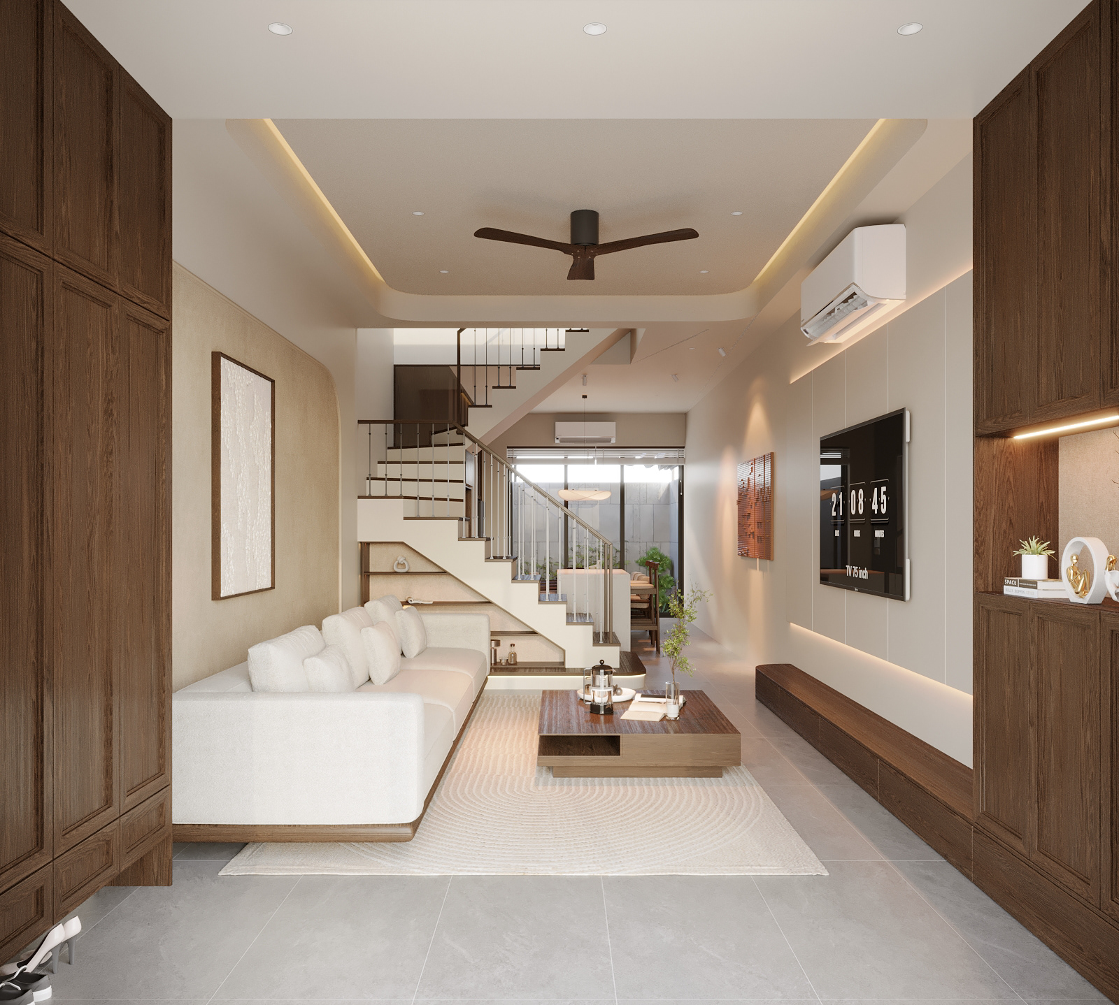 The Warm Balance – Modern Living Space-5