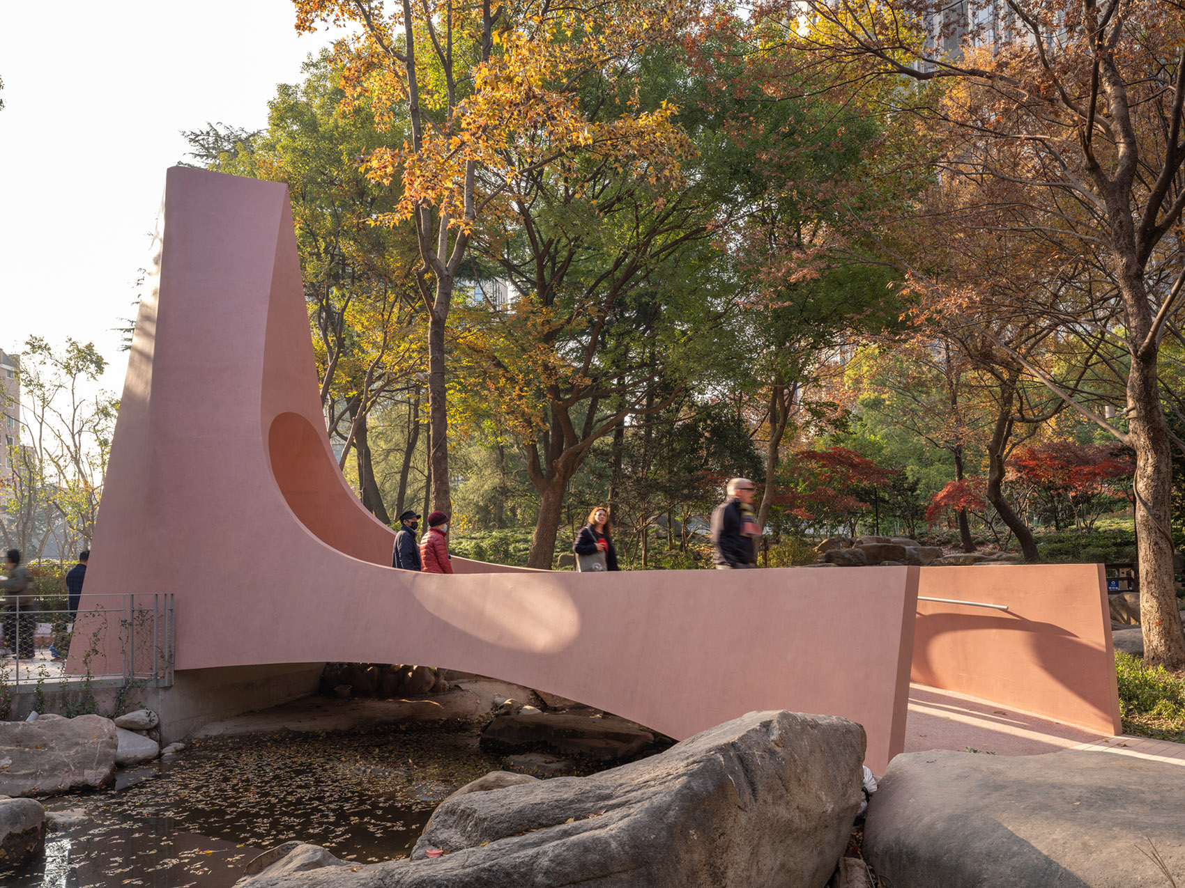 上海华山绿地步行桥（囍桥）丨中国上海丨HCCH合尘建筑-36