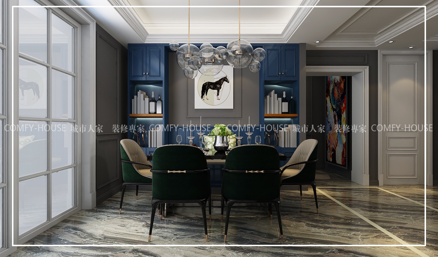 万达文旅城 160㎡美式轻奢四室两厅-9