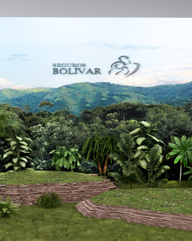 Stand comercial Seguros Bolivar - Laos logistica