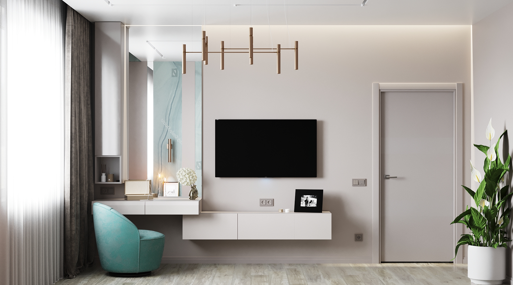 卧室室内设计丨俄罗斯车里雅宾斯克丨娜塔莉亚·布赫涅娃-18