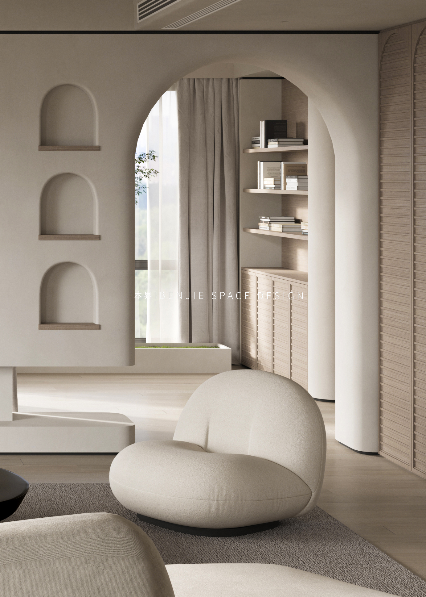 极简侘寂风住宅设计丨本界设计-11