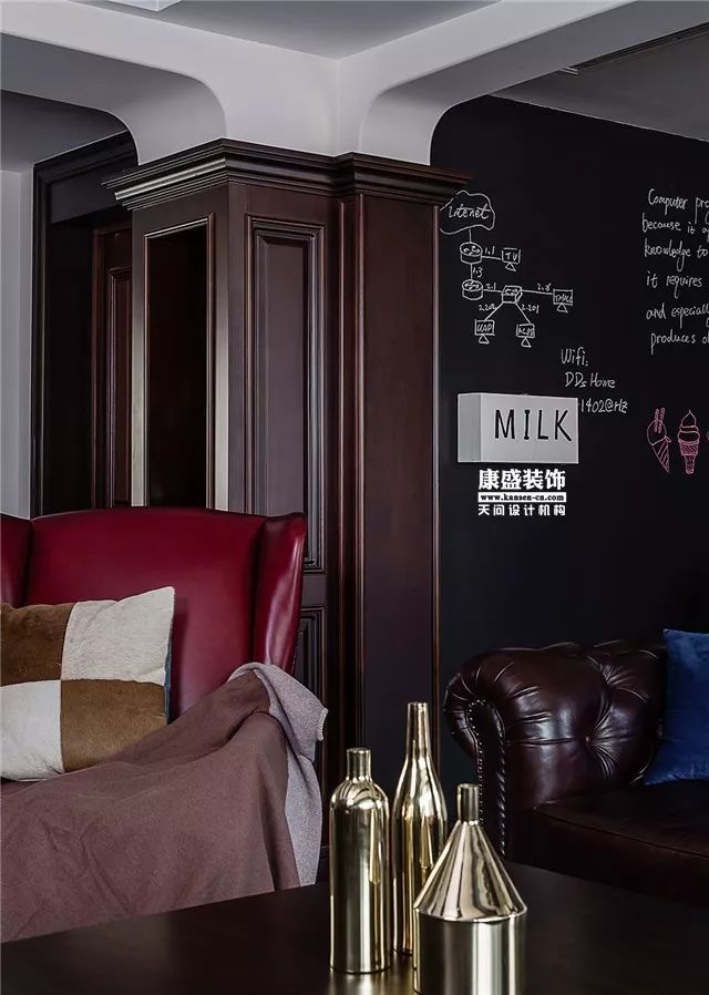 康盛装饰┃180㎡美式复古私宅·一步一景的视觉盛宴-49