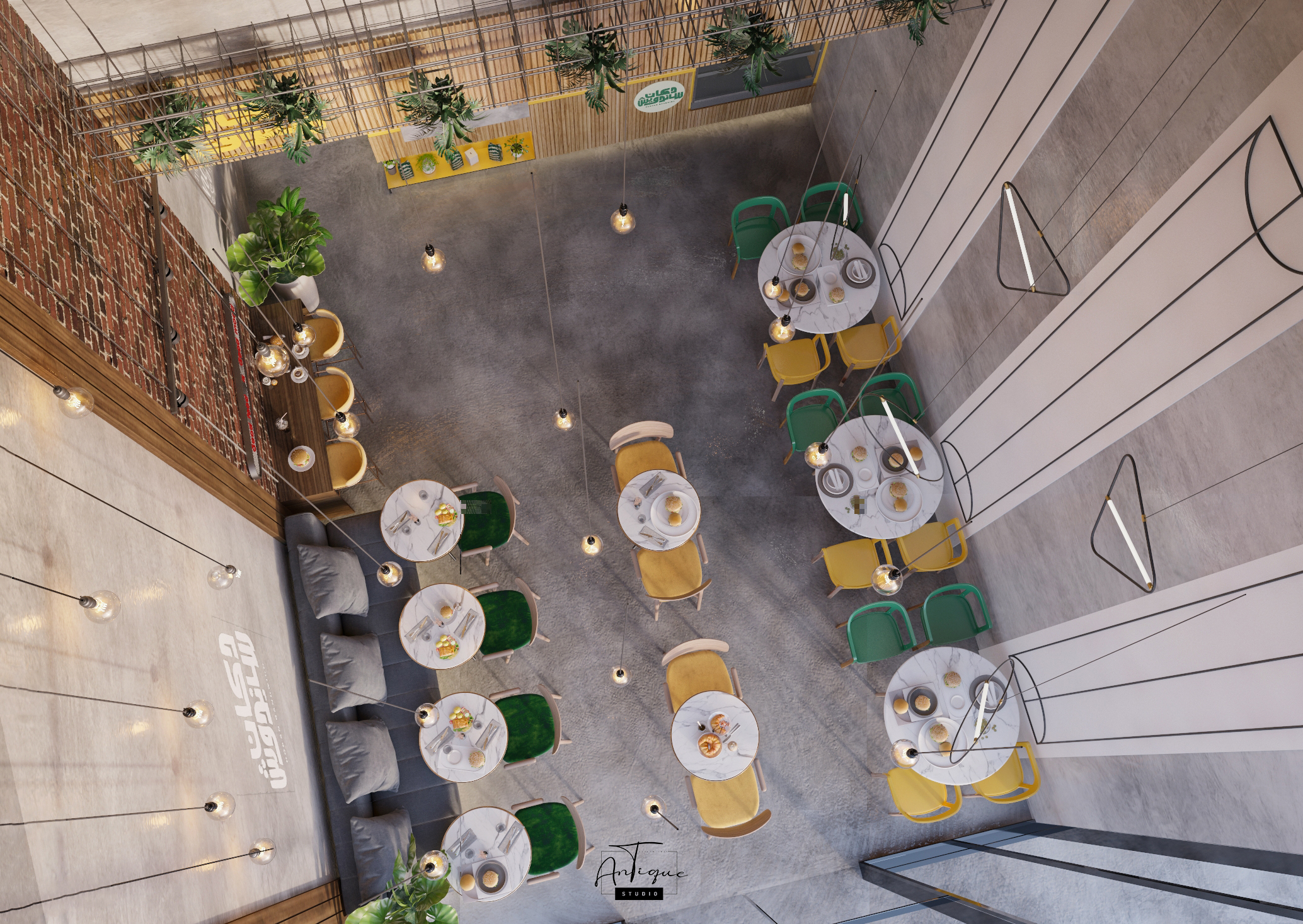 DUKKAN SANDWICH 快餐店室内设计丨沙特阿拉伯丨ANTIQUE Studios-16