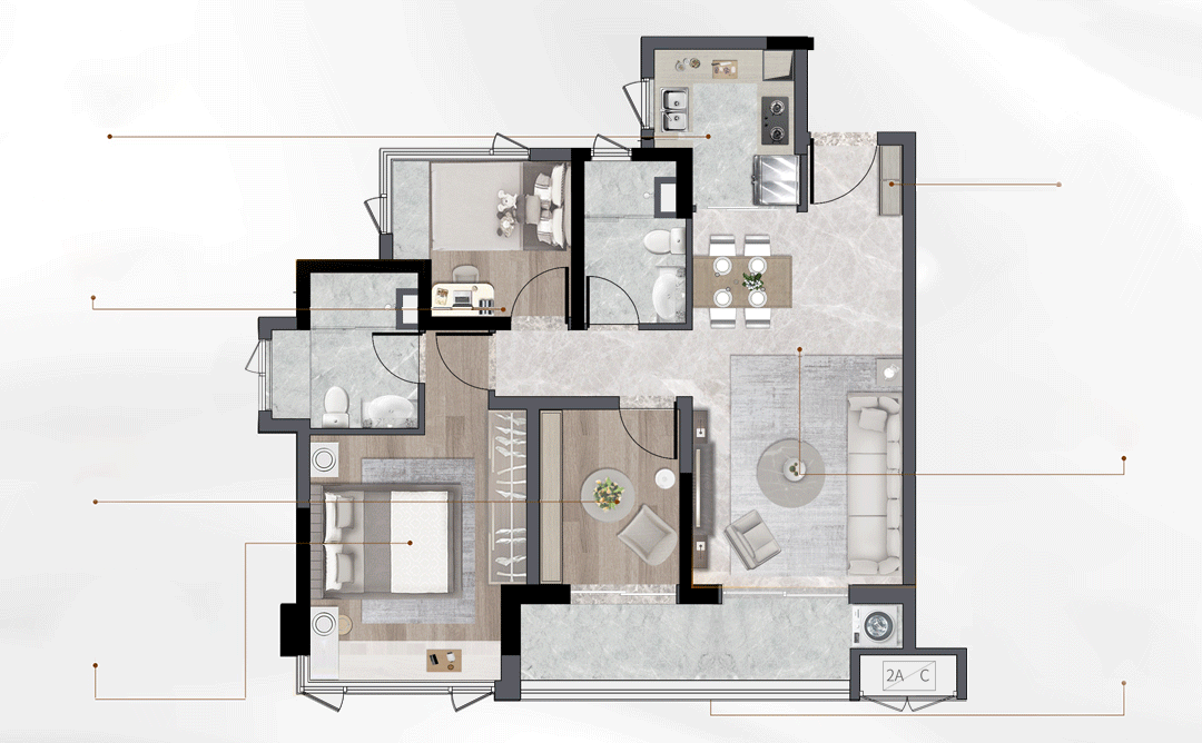 匠心亲鉴|海湾润府精工样板间璀璨绽放!-21