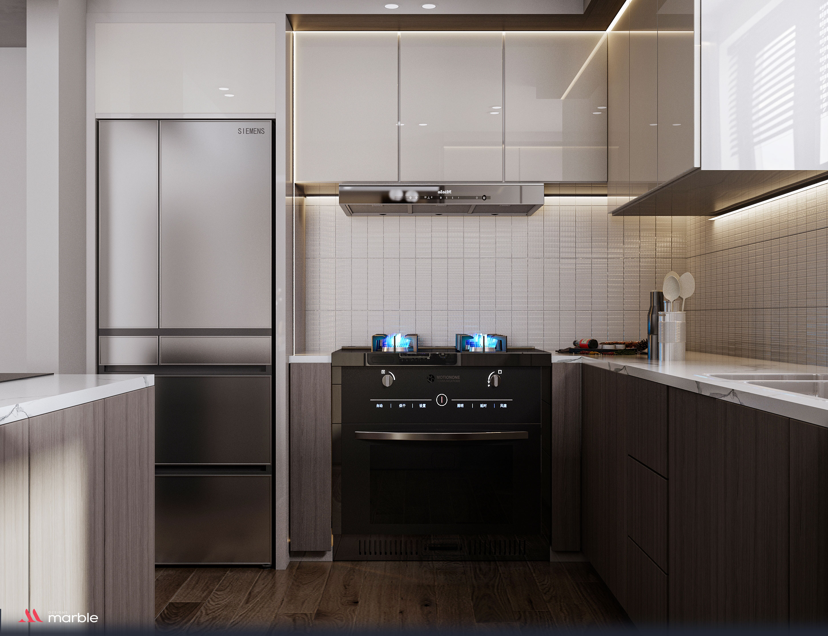 现代 living 与开放式厨房设计丨埃及开罗-9