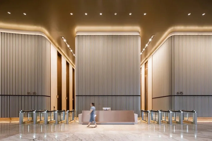 忠旺集团北京总部写字楼大堂设计  Gensler-10