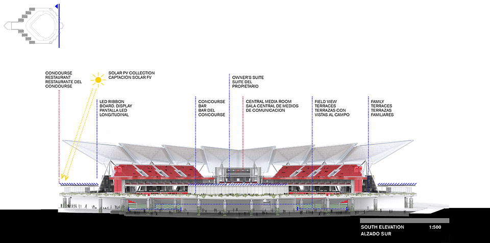 墨西哥红魔队新主场 阿尔弗雷多·哈普·埃卢体育中心丨墨西哥墨西哥城丨FGP Atelier + Taller ADG-54