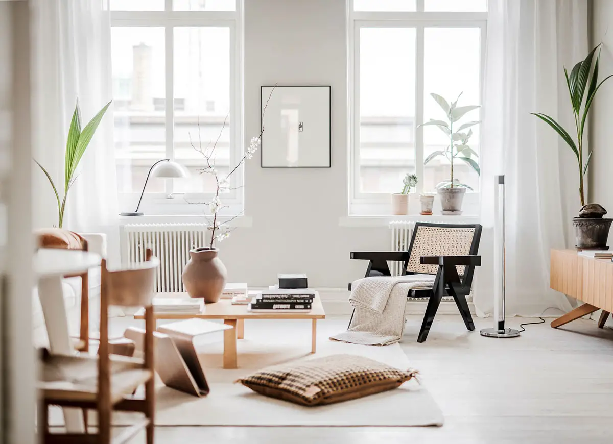 瑞典哥德堡优雅日式北欧风公寓设计-3