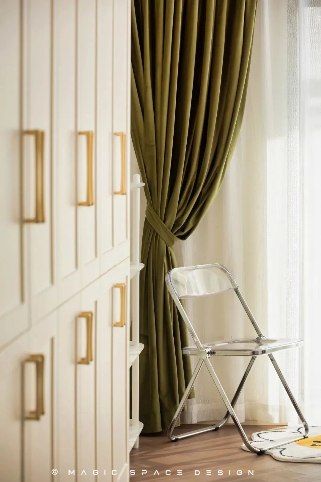 法式奶油风平层丨麻吉家装定制-30