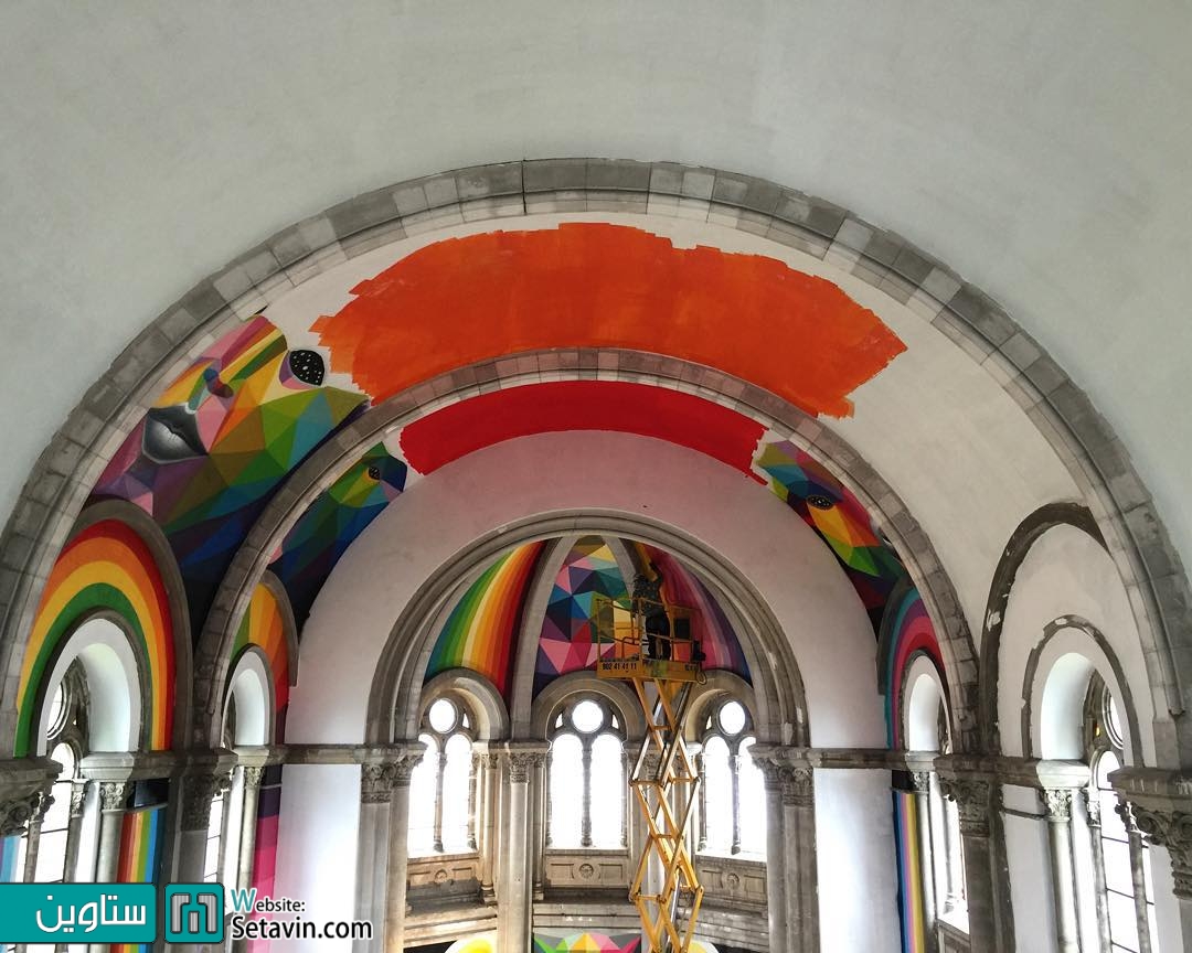 将100年历史教堂转变为彩色滑板场地丨西班牙丨艺术家Okuda San Miguel与Red Bull公司-10