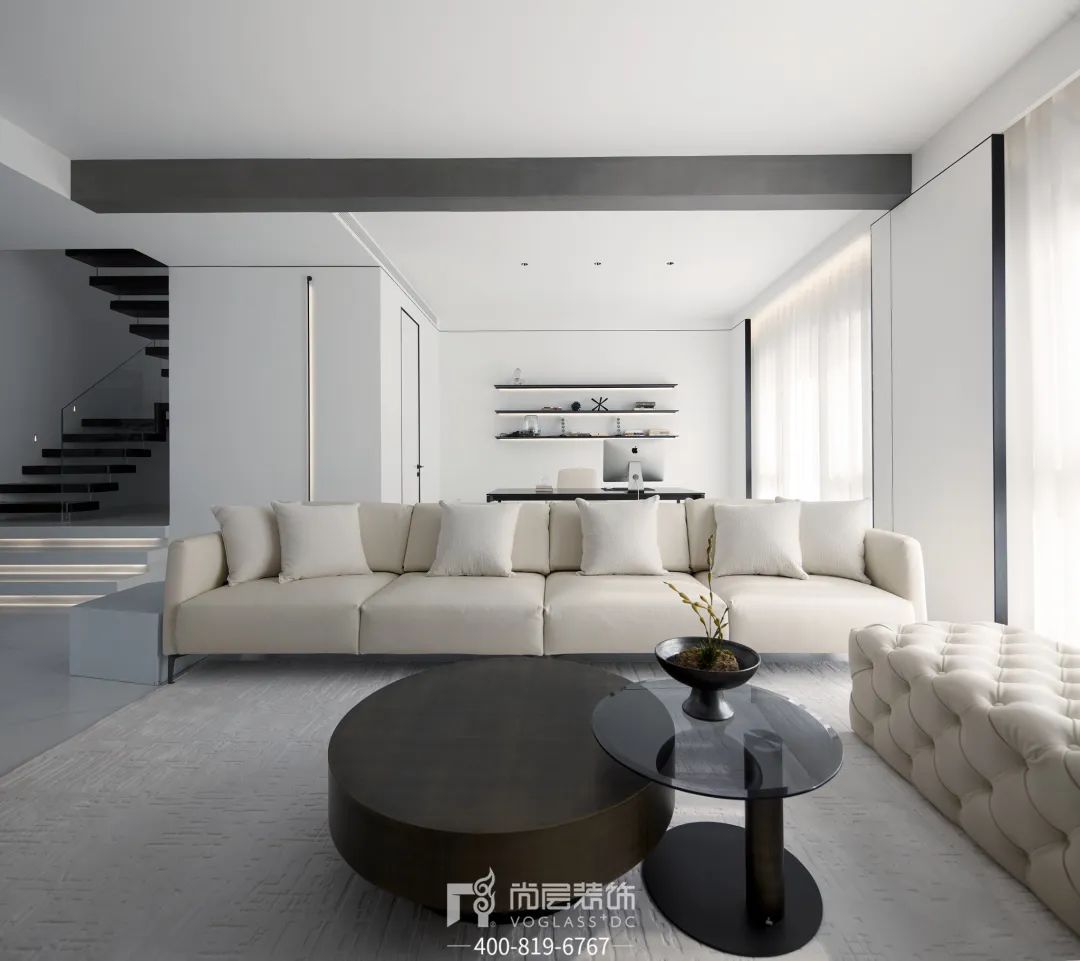 兴创荣墅｜300㎡叠拼别墅设计，「净」与「静」的交织律动-134