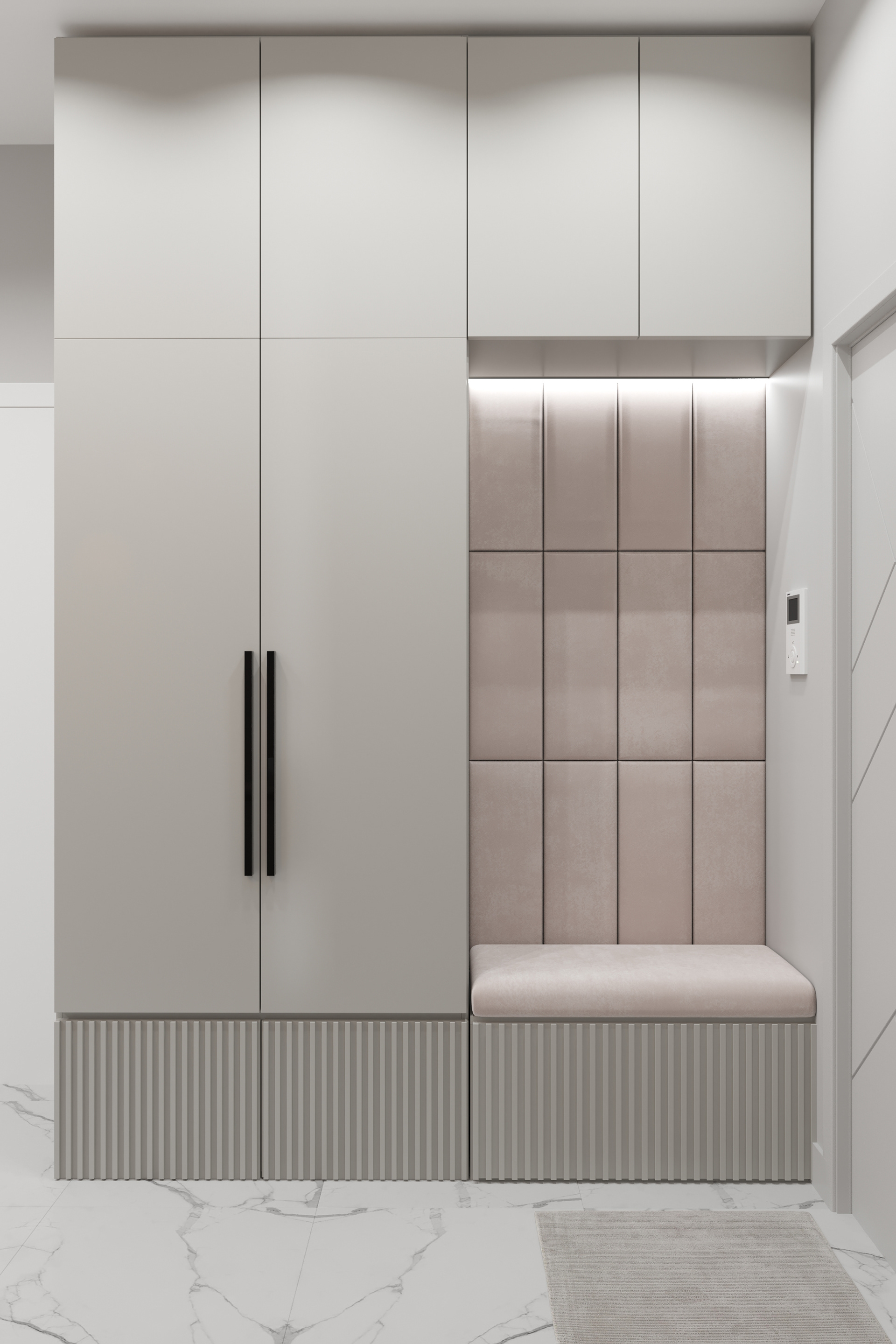 带有两个阳台的现代公寓丨Студия дизайна и ремонта Katushhha-13