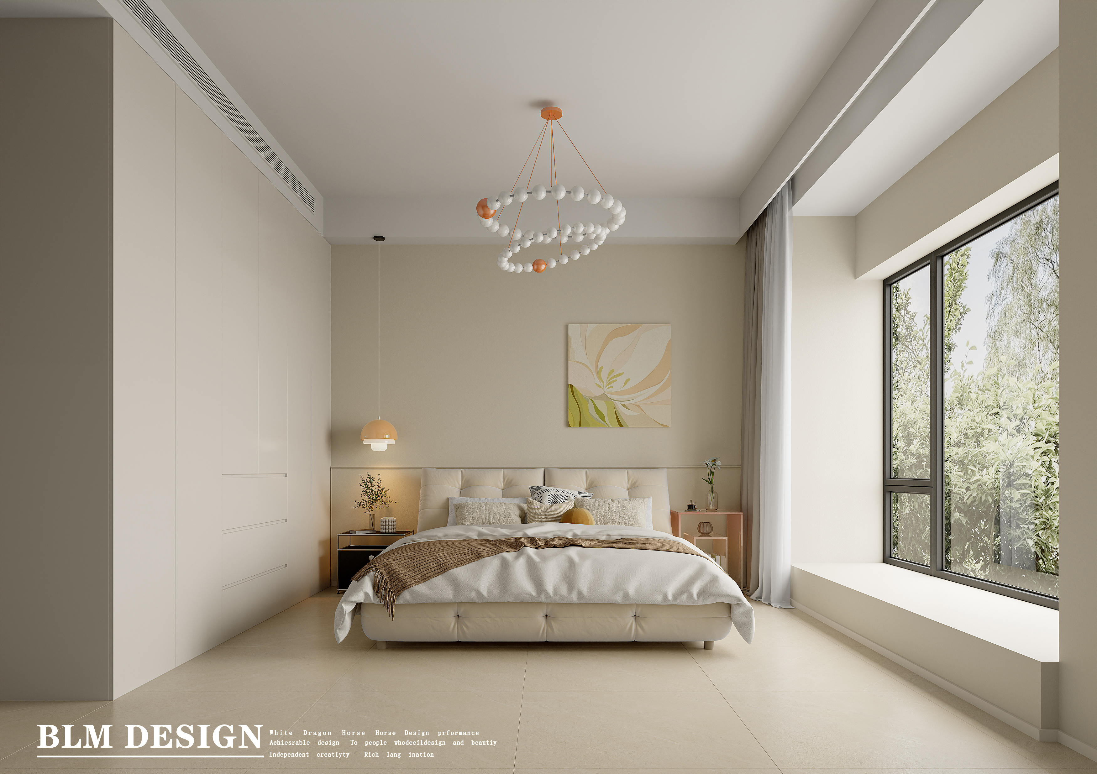 奶油风家装效果展示-0